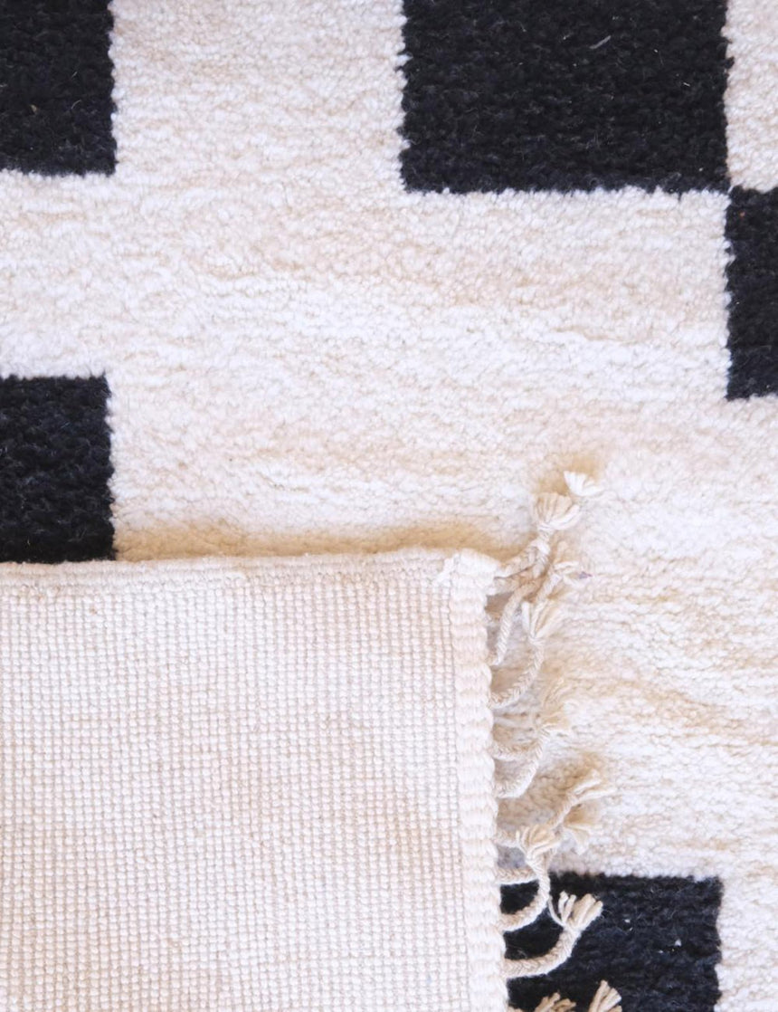 Tapis berbère original au style minimaliste en laine 244 x 345 cm - AFKliving