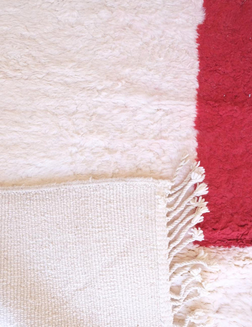 Tapis berbère original au style minimaliste en laine 251 x 355 cm - AFKliving