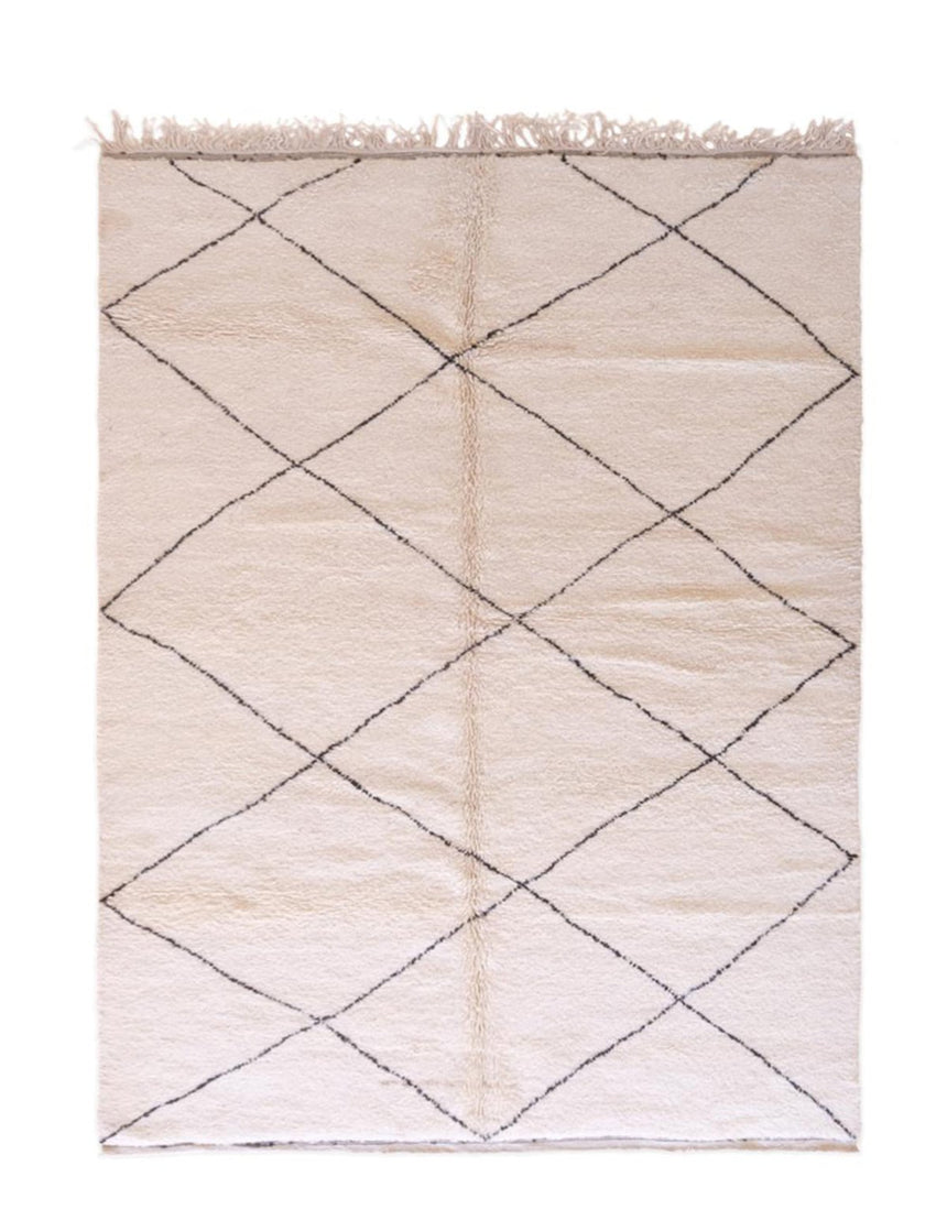 Tapis berbère sobre et raffiné noué main en laine 250 x 363 cm - AFKliving