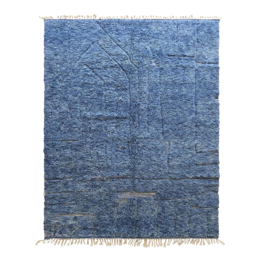 Tapis berbère tissé artisanalement noué main laine 246 x 342 cm - AFKliving