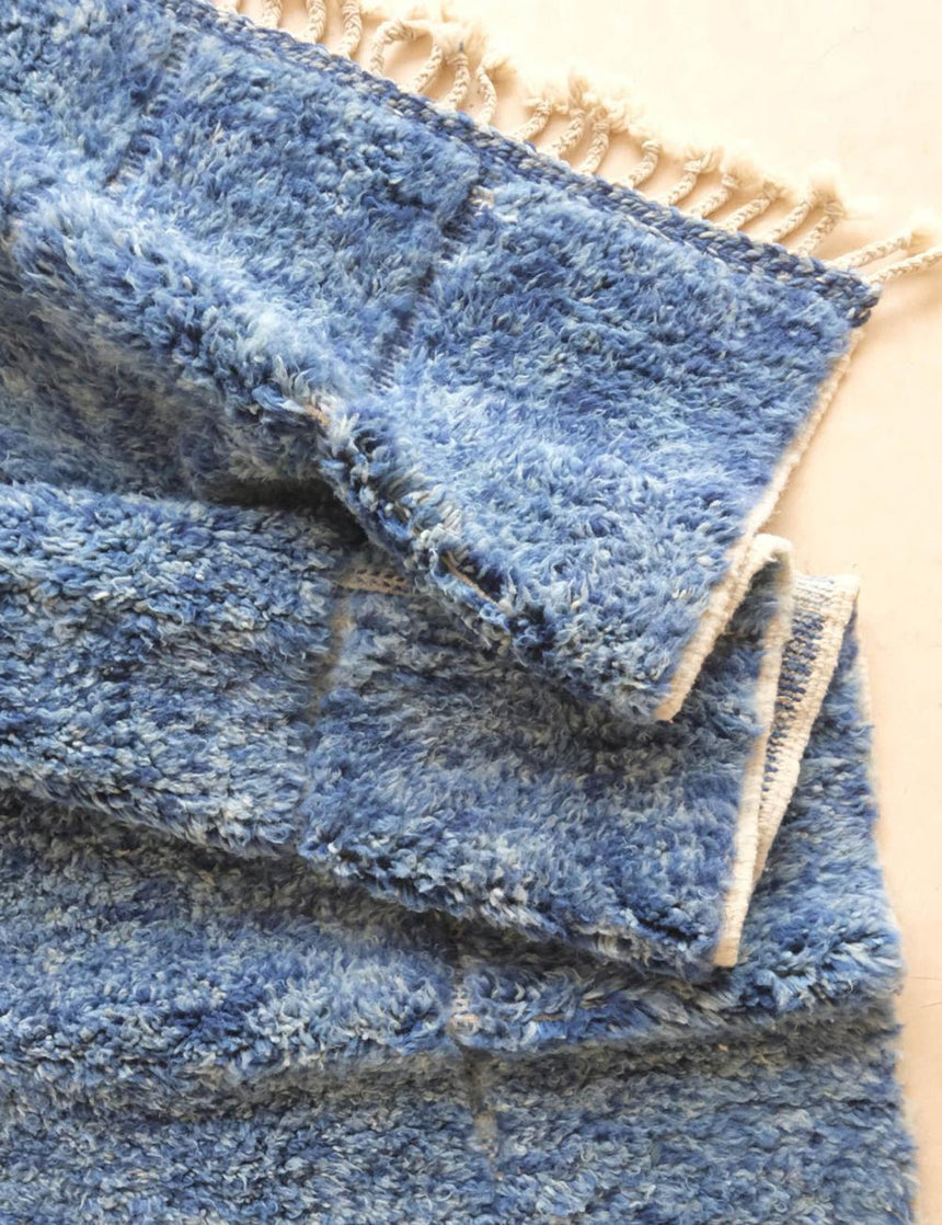 Tapis berbère tissé artisanalement noué main laine 246 x 342 cm - AFKliving