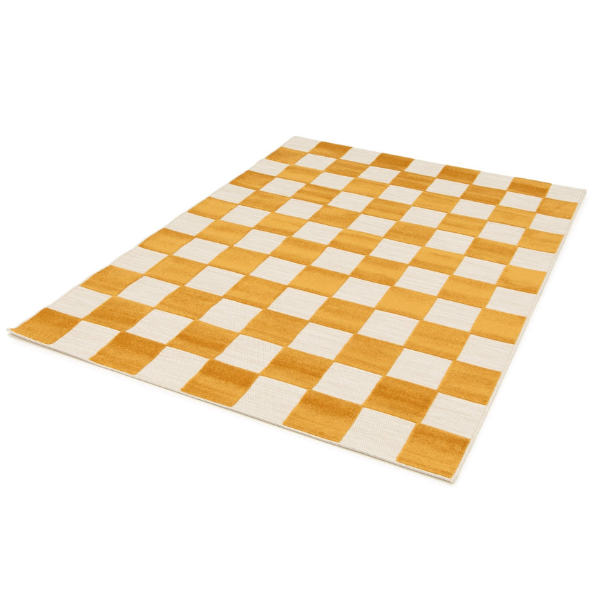 Tapis bicolore avec effet sculpté PETITS CARREAUX - AFKliving