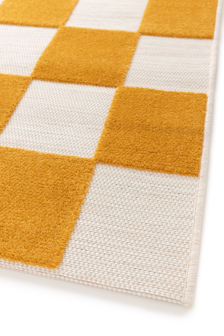 Tapis bicolore avec effet sculpté PETITS CARREAUX - AFKliving