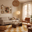 Indoor outdoor rug with sculpted effect SMALL TILES