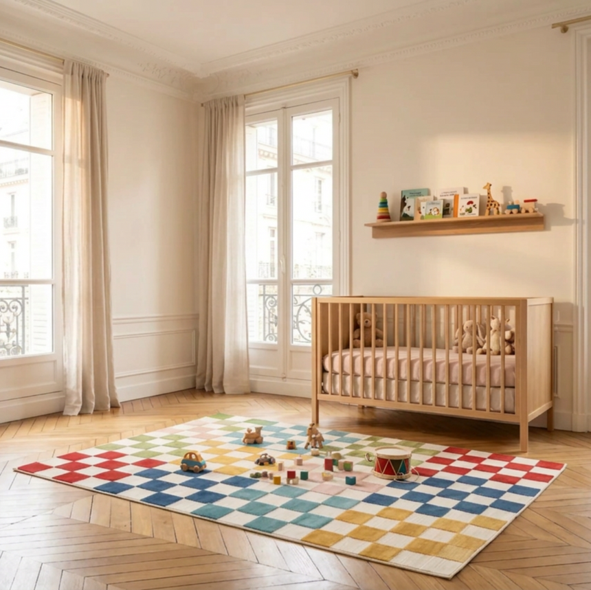 Multi -tile children's interior children's carpet