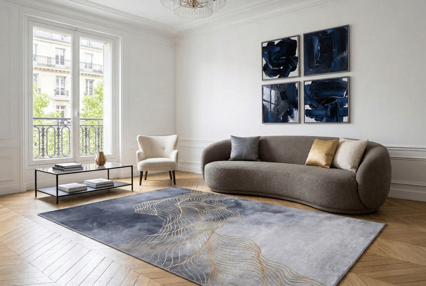 AURA velvet effect design rug