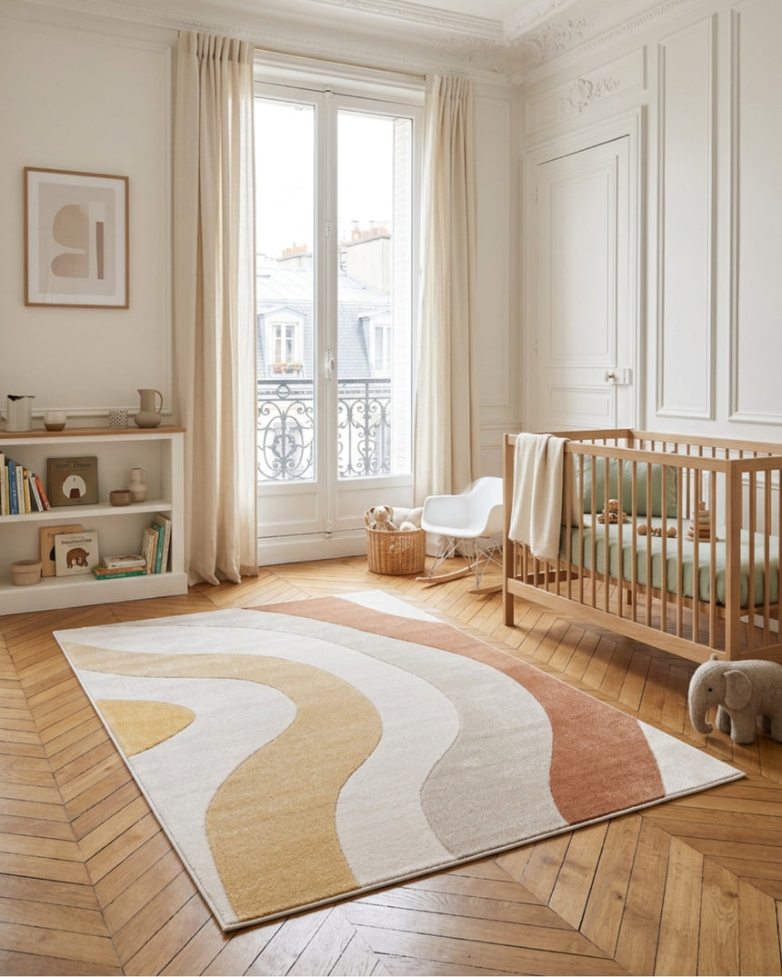 Tapis doux et résistant aux teintes chaleureuses FAUVE