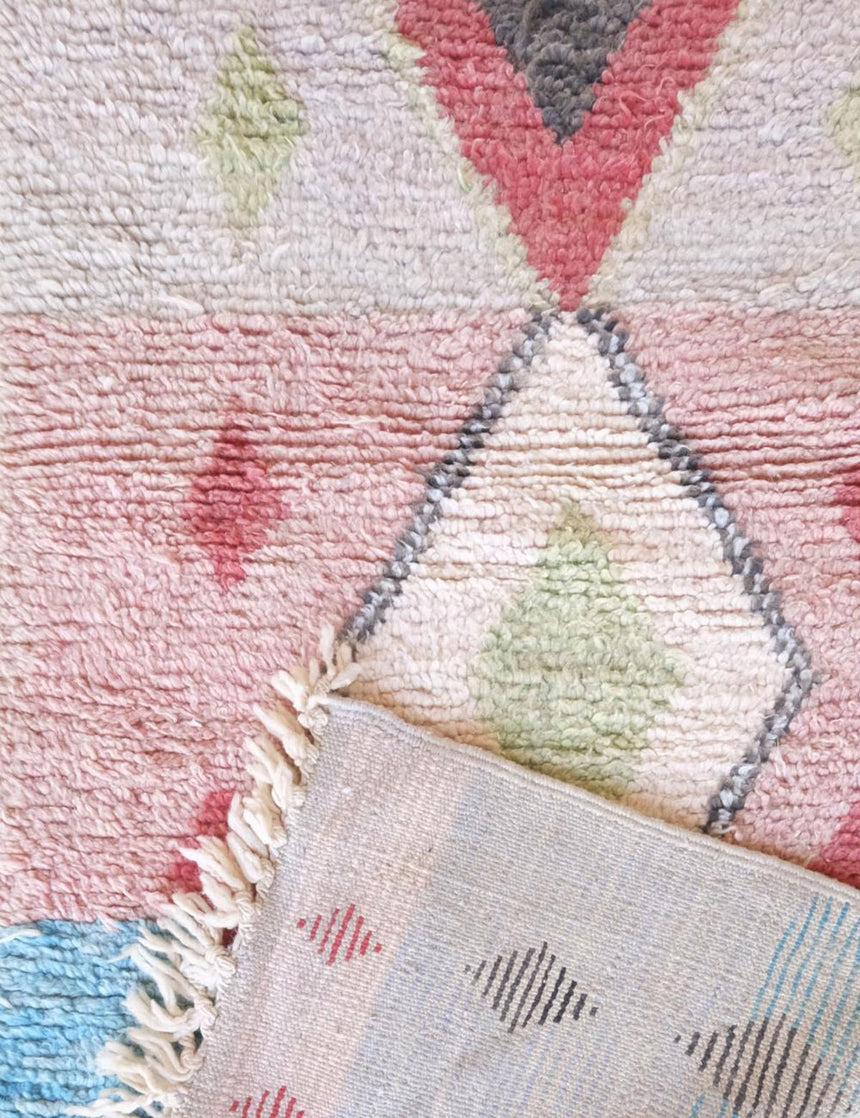 Tapis de couloir berbère Boujaad coloré 89 x 492 cm - AFKliving