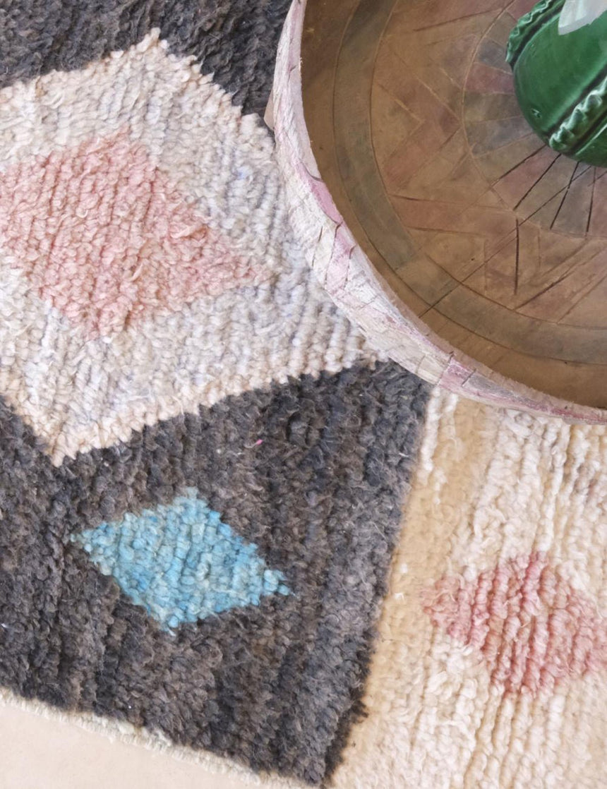 Tapis de couloir berbère Boujaad coloré 89 x 492 cm - AFKliving