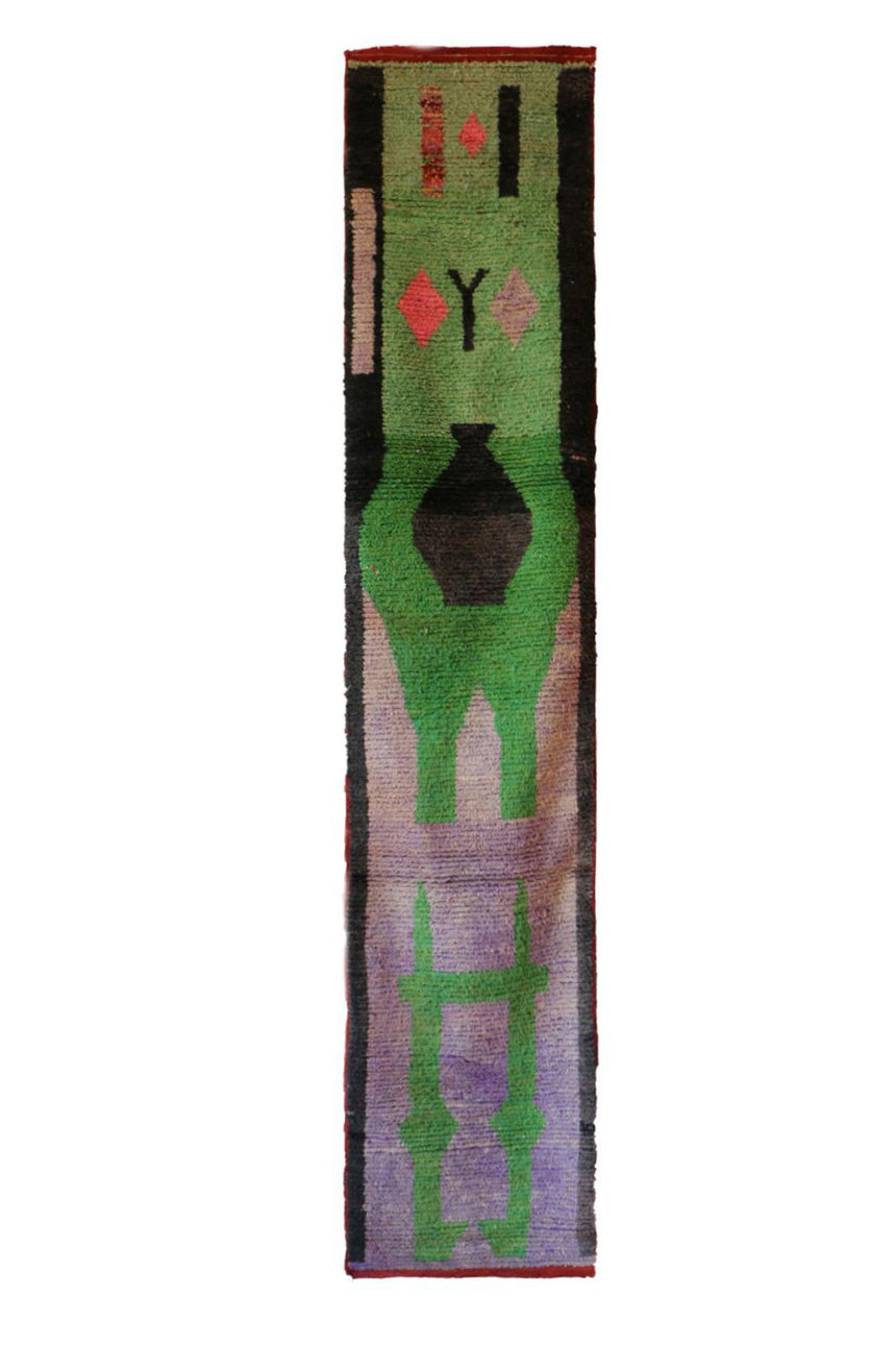 Tapis de couloir Berbere Boujad coloré 70 x 342 cm - AFKliving