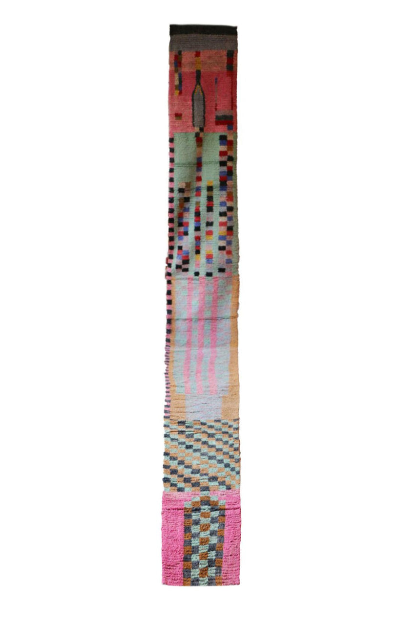 Tapis de couloir Berbere Boujad coloré 78 x 743 cm - AFKliving