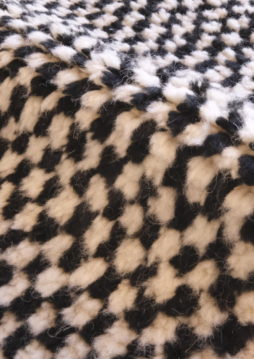 Tapis de couloir berbère contemporain à carreaux laine 95 x 210 cm - AFKliving