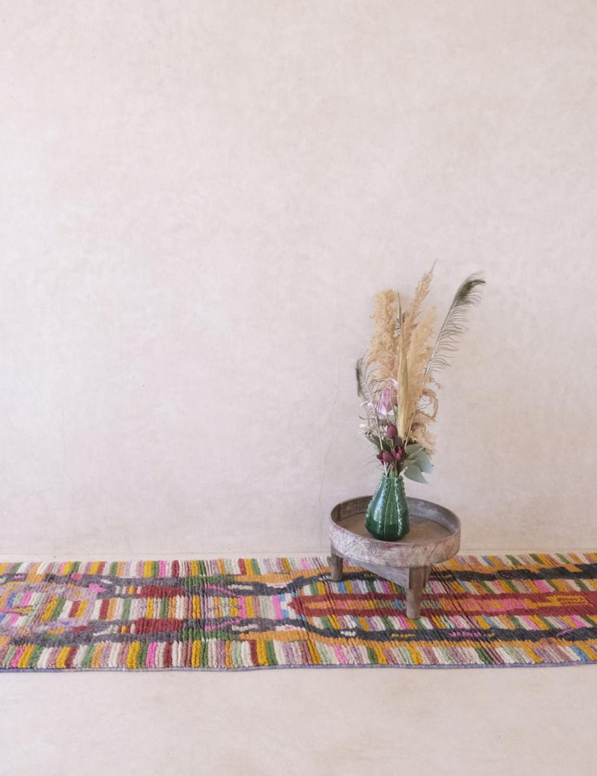 Tapis de couloir berbère en laine contemporain 72 x 355 cm - AFKliving