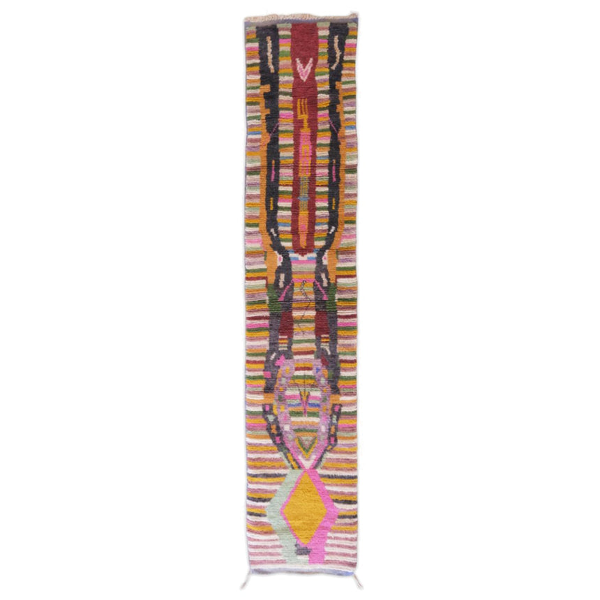Tapis de couloir berbère en laine contemporain 72 x 355 cm - AFKliving