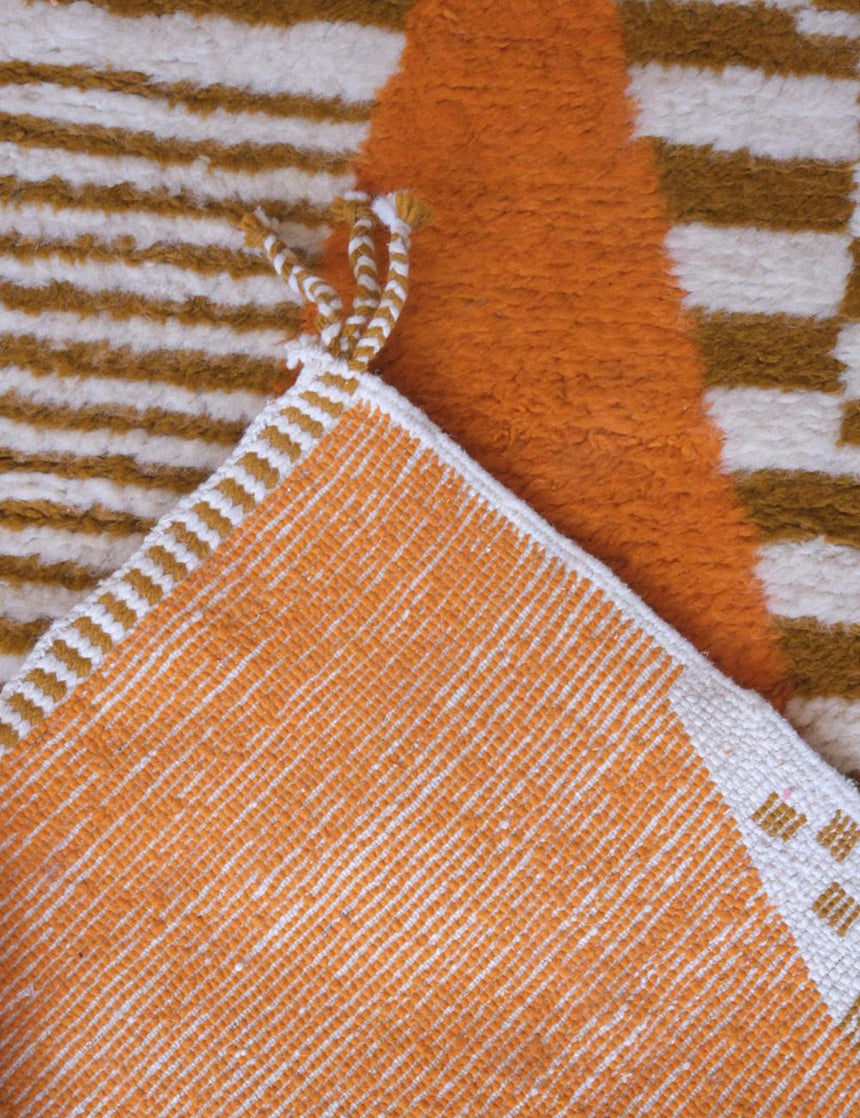 Tapis de couloir berbère etnique chic pure laine 97 x 351 cm - AFKliving