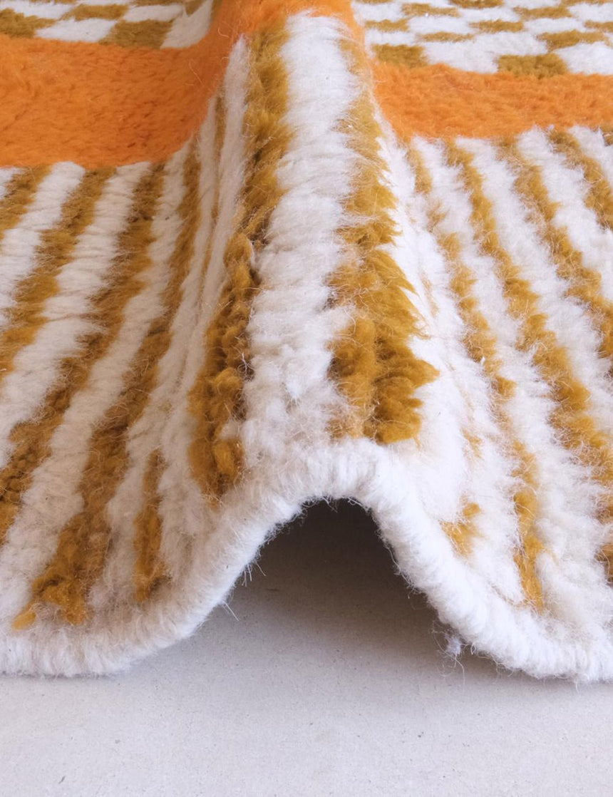 Tapis de couloir berbère etnique chic pure laine 97 x 351 cm - AFKliving