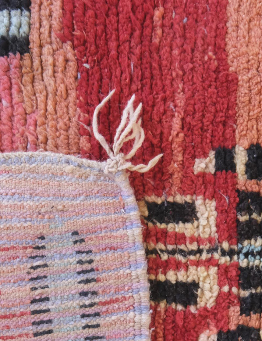 Tapis de couloir berbère marocain graphique pure laine 72 x 397 cm - AFKliving