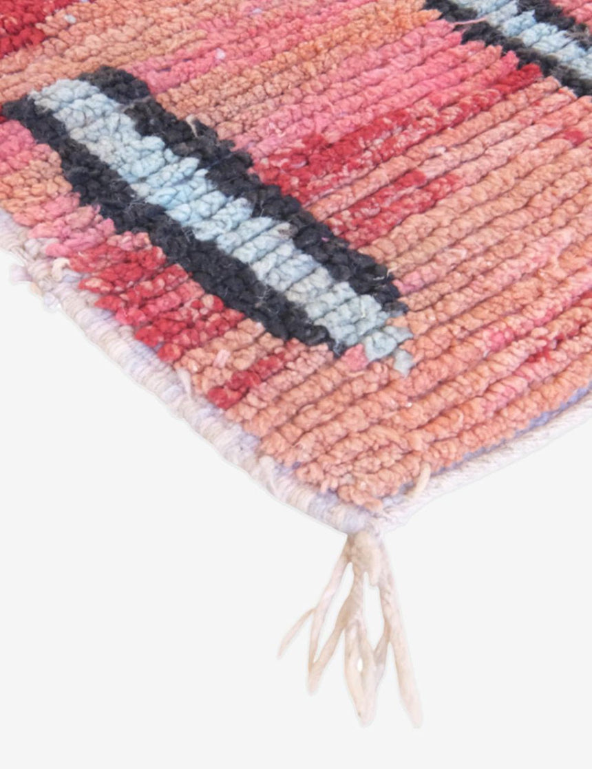 Tapis de couloir berbère marocain graphique pure laine 72 x 397 cm - AFKliving