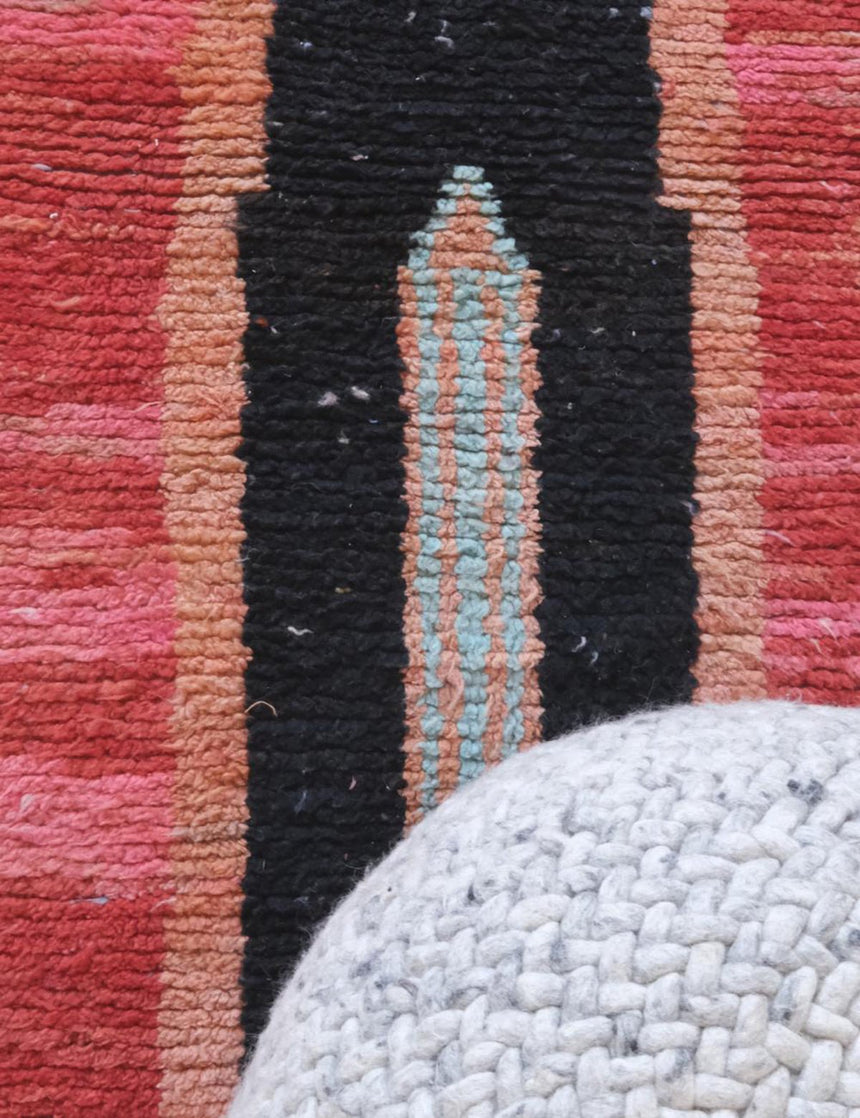 Tapis de couloir berbère marocain graphique pure laine 72 x 397 cm - AFKliving