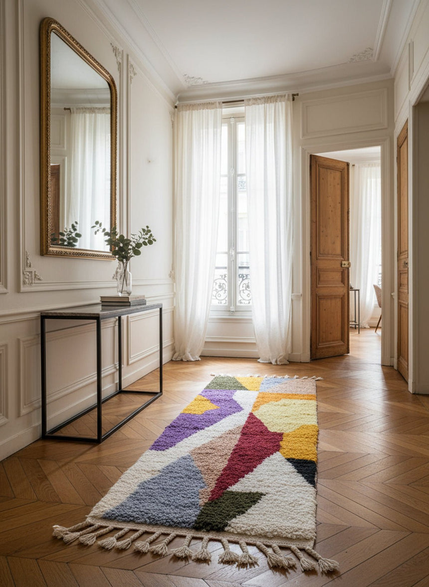 Tapis de couloir berbère marocain pure laine - AFKliving