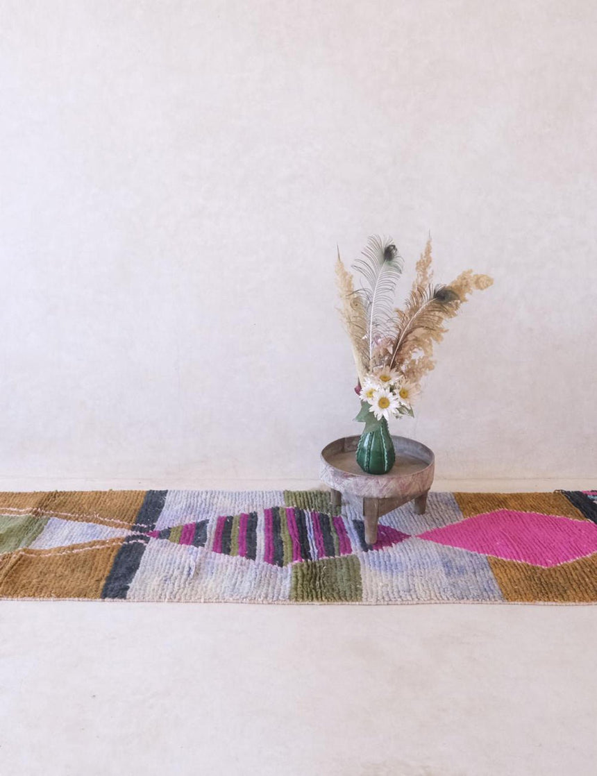 Tapis de couloir berbère marocain pure laine 78 x 371 cm - AFKliving