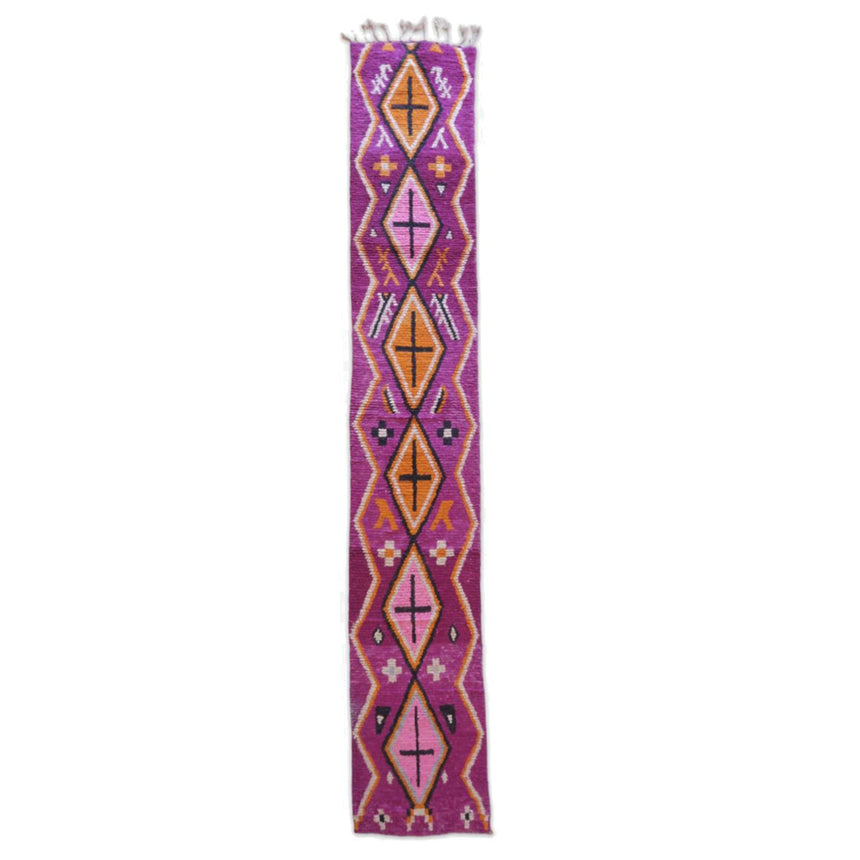 Tapis de couloir berbère marocain pure laine 78 x 507 cm - AFKliving