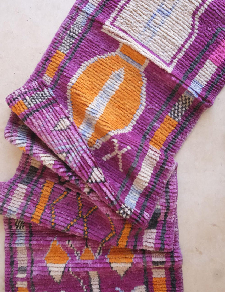 Tapis de couloir berbère marocain pure laine - tapis sur mesure - AFKliving