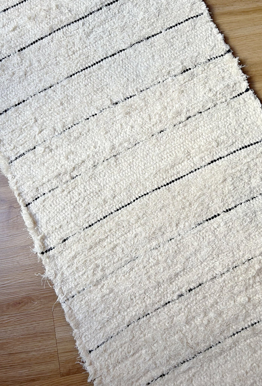 Tapis de couloir en coton recyclé tissé à la main LINHAS - AFKliving