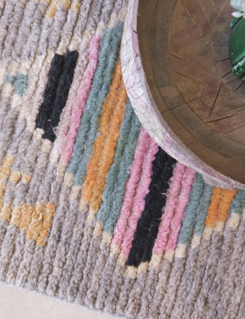 Pure Berber wool hallway rug 74 x 351 cm - AFKliving