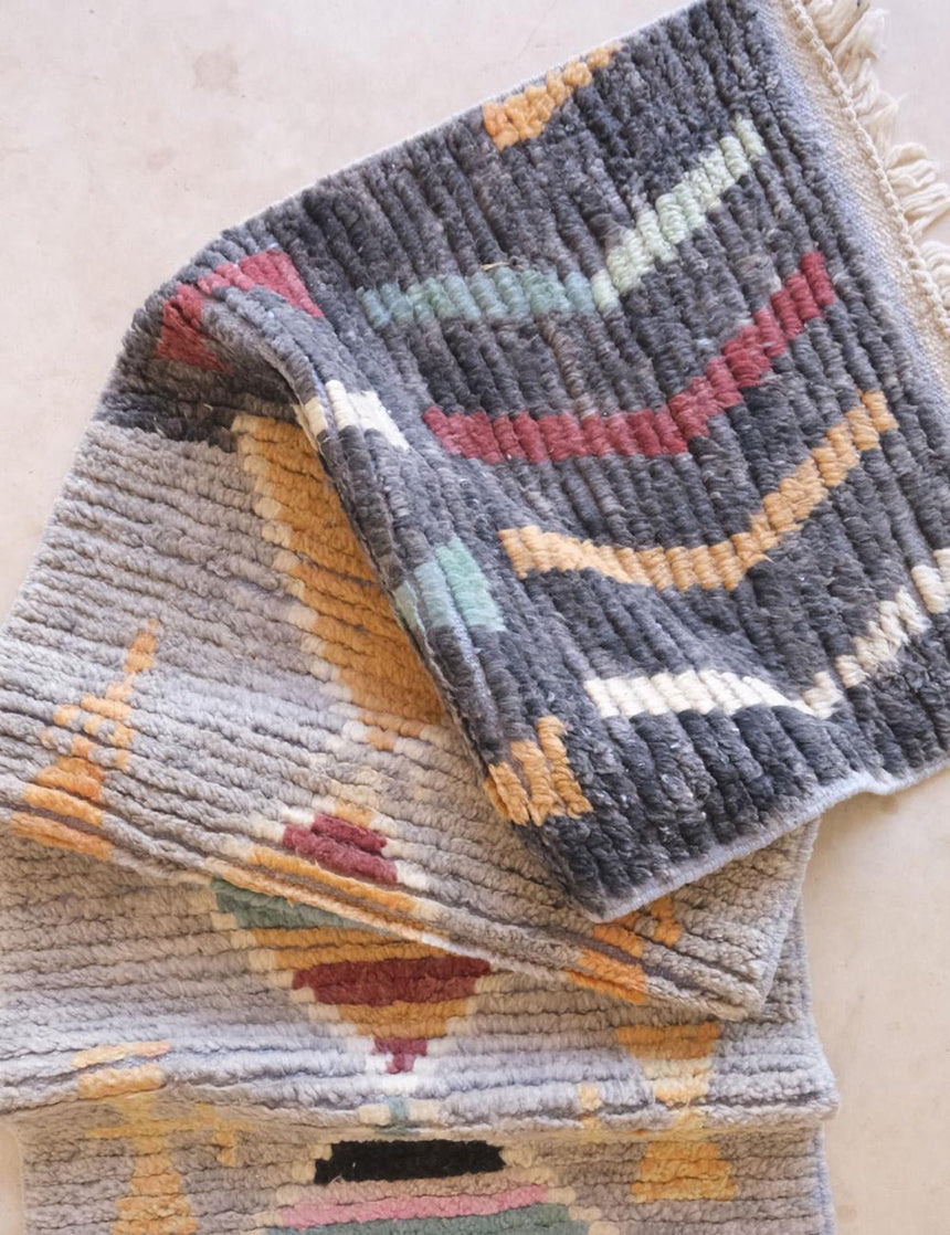 Pure Berber wool hallway rug 74 x 351 cm - AFKliving