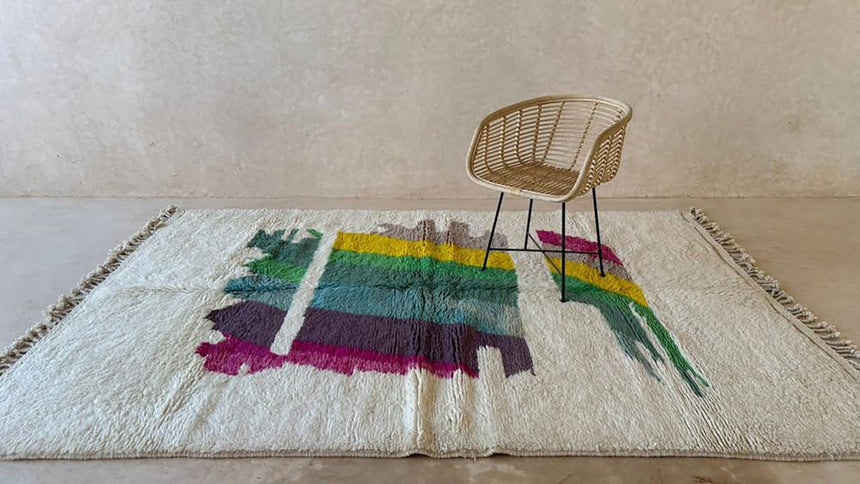 Tapis de laine abstrait marocain 203 x 298 cm - AFKliving