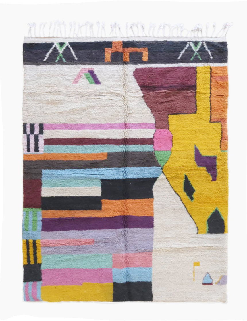 Tapis de laine abstrait marocain 211 x 287 cm - AFKliving