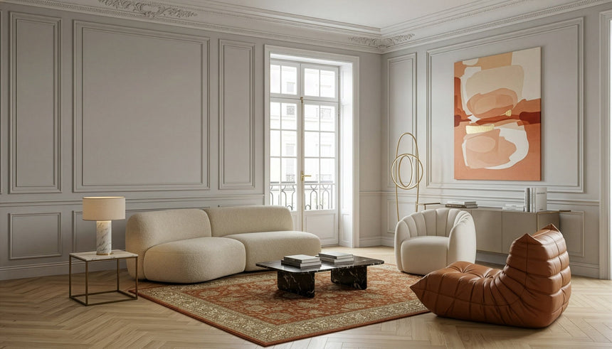 Designer rug with floral pattern VENDOME - AFKliving