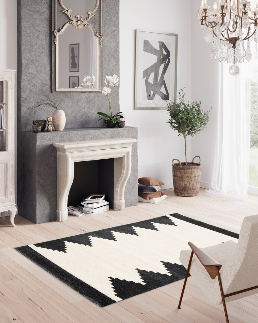 Tapis design Amelia Noir - AFKliving