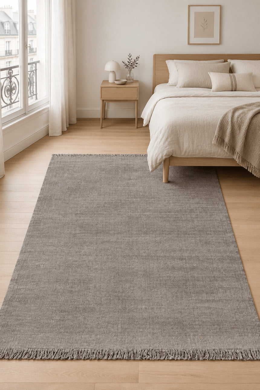 Tapis design doux en laine et coton fait main CLASSIC