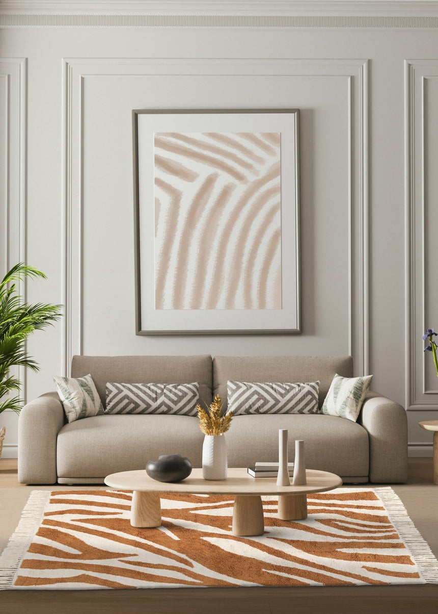 Tapis design en coton de haute qualité FAUVE - AFKliving