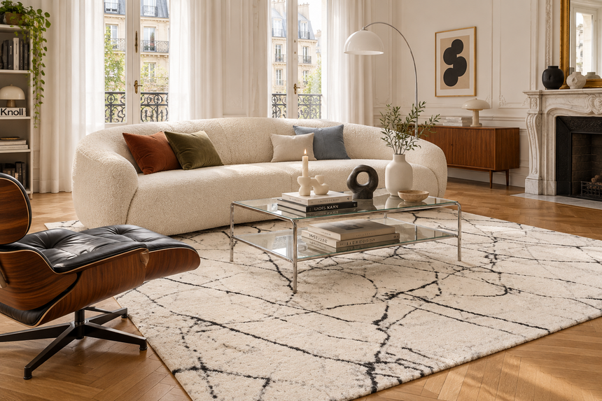 Ultra soft and marble design carpet