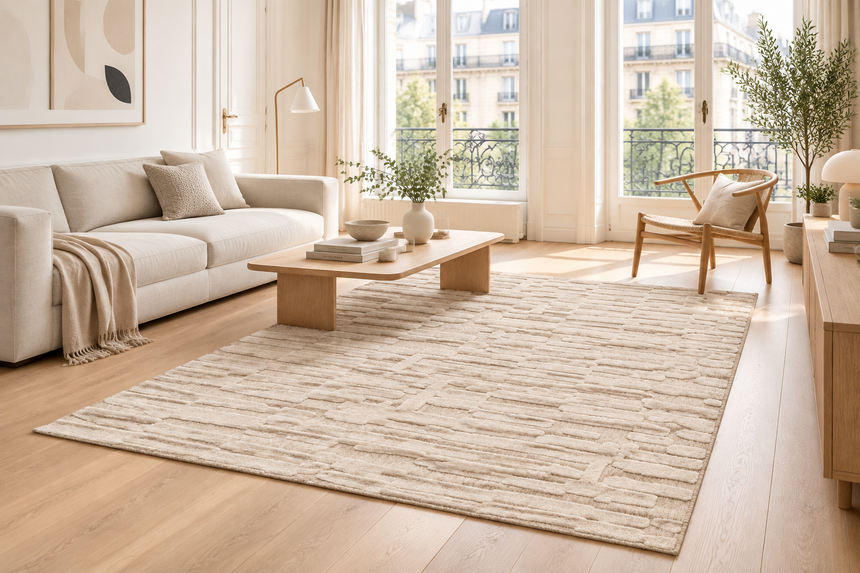 Design carpet with Achille relief effect