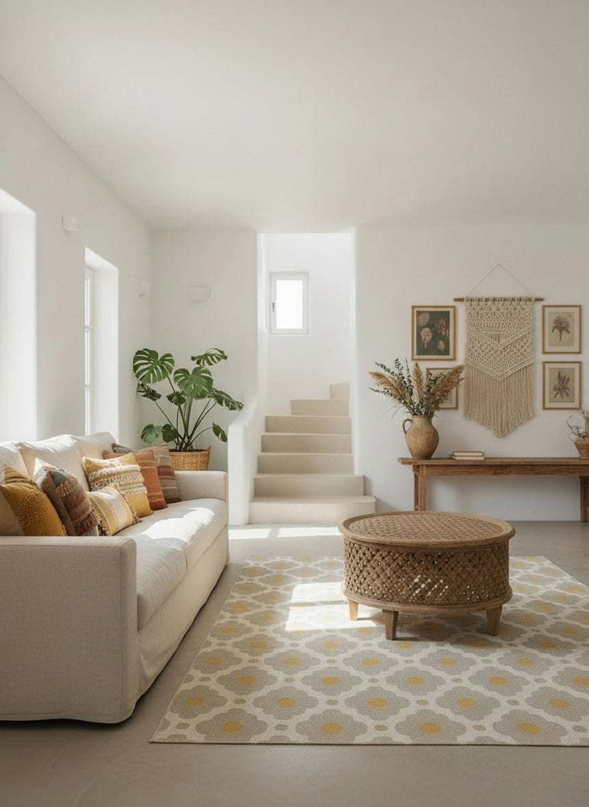 Tapis design intérieur extérieur en polyester recyclé DAISY - AFKliving