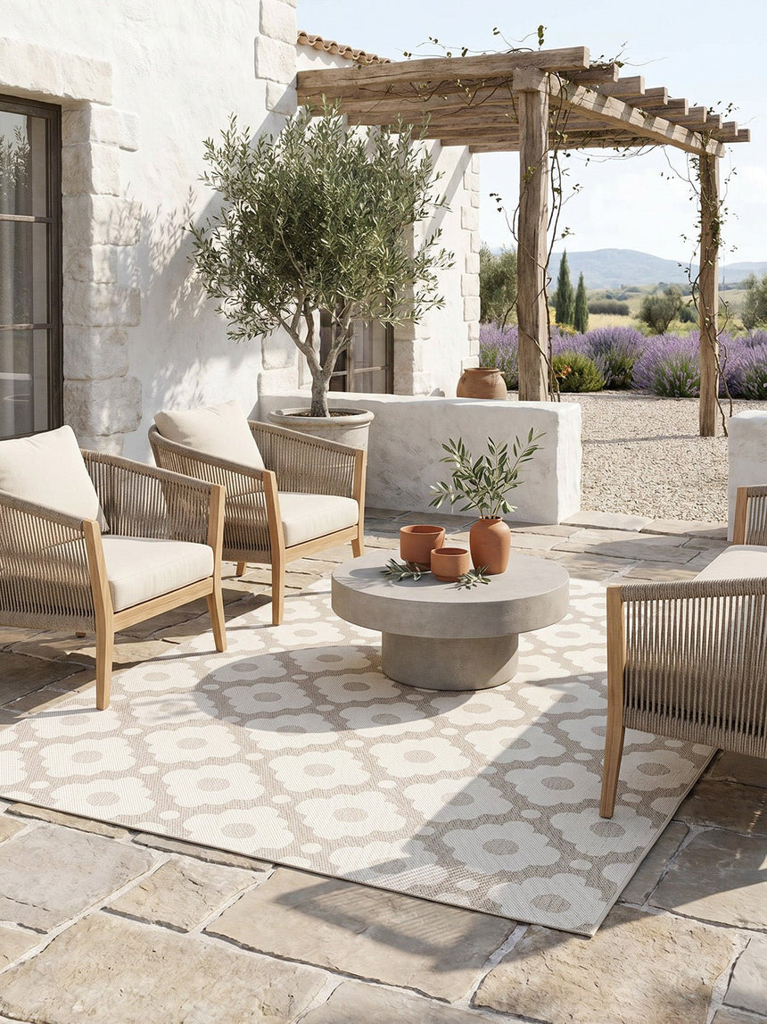 Tapis design intérieur extérieur fibres recyclées DAISY - AFKliving