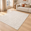 Tapis en laine naturelle fait main effet scultpté MEGEVE