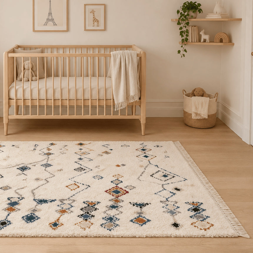 Tapis ethnique à franges inspiration bédouine MOGADOR