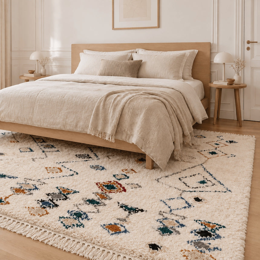 Tapis ethnique à franges inspiration bédouine MOGADOR