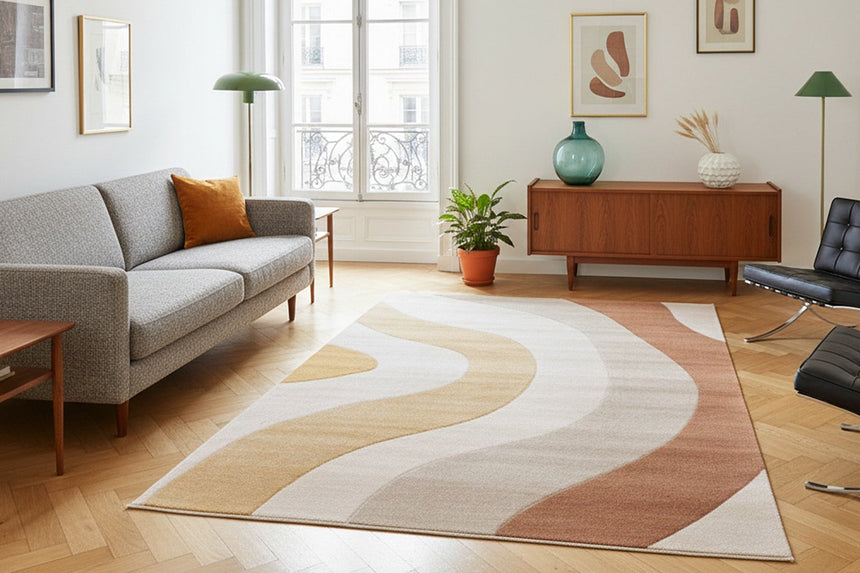 Tapis doux et résistant aux teintes chaleureuses FAUVE - AFKliving
