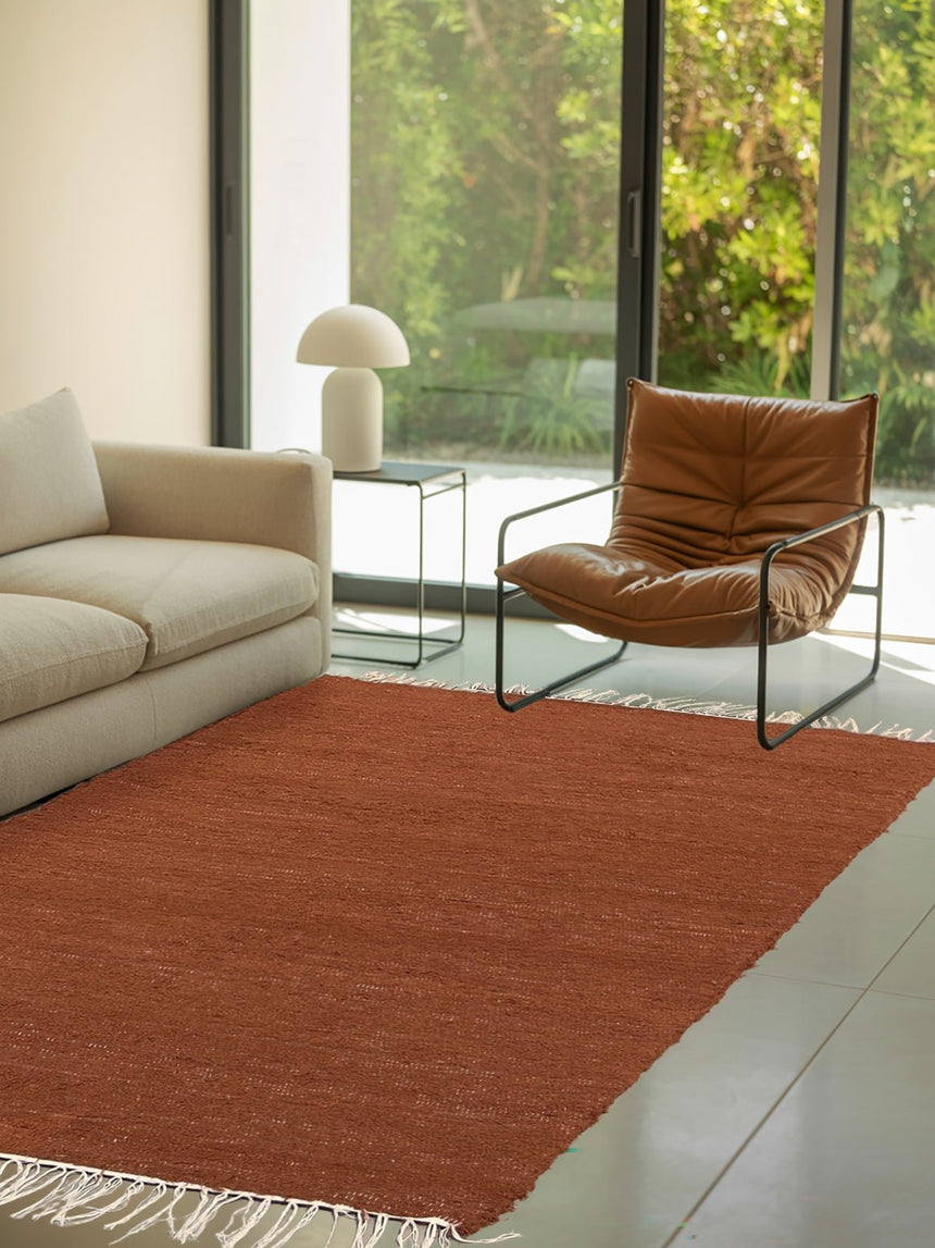Tapis en coton recyclé tissé à la main AMALIA - AFKliving