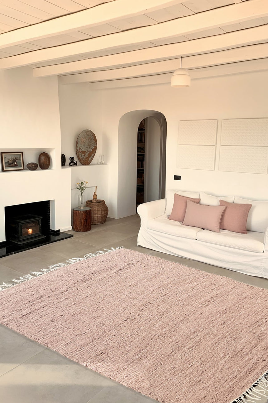 Tapis en coton recyclé tissé à la main AMALIA - AFKliving
