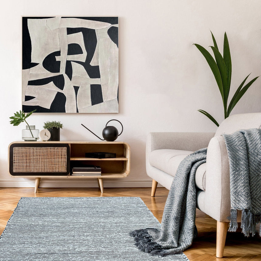 Tapis en coton recyclé tissé à la main BARTOLO - AFKliving