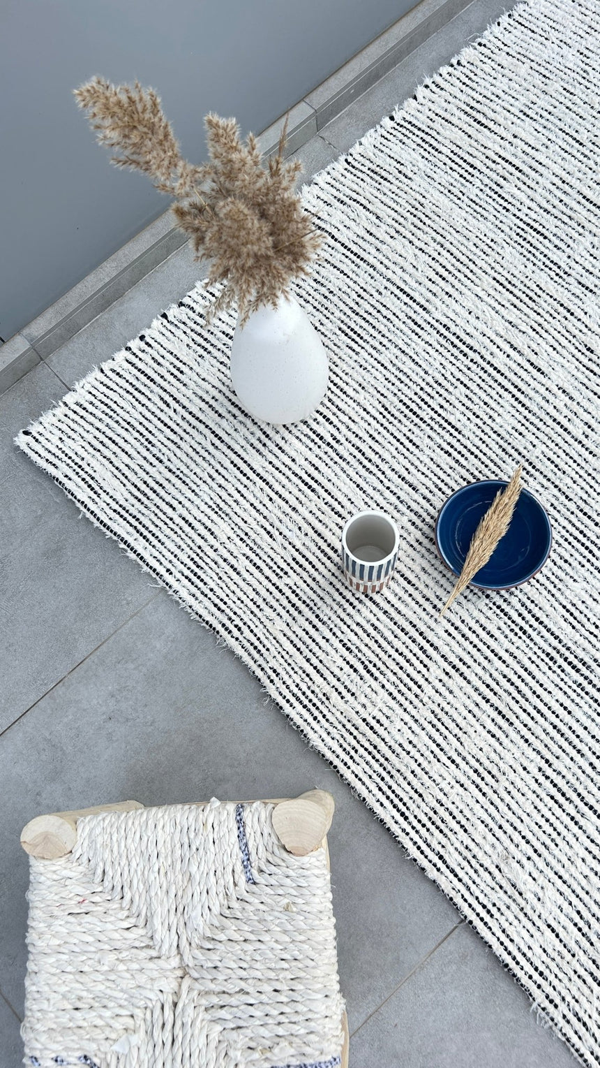 Tapis en coton recyclé tissé à la main BARTOLO - AFKliving
