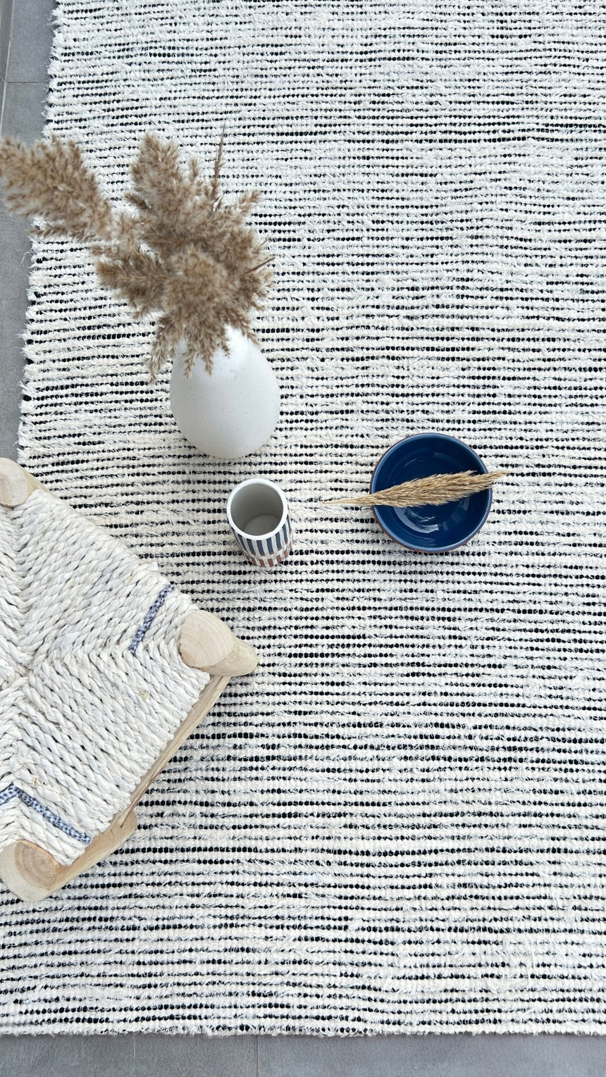 Tapis en coton recyclé tissé à la main BARTOLO - AFKliving