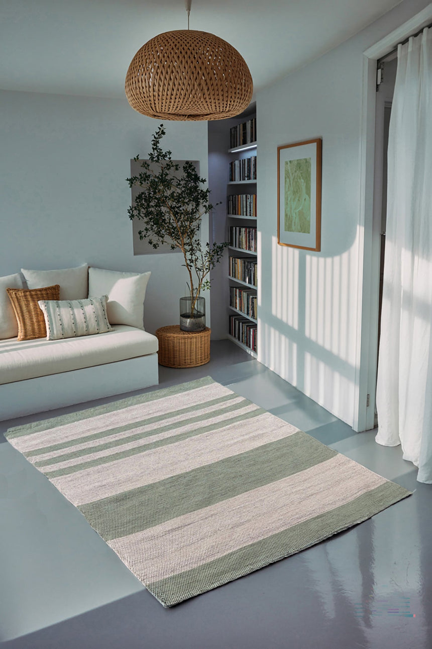 Tapis en coton recyclé tissé à la main TIAGO - AFKliving
